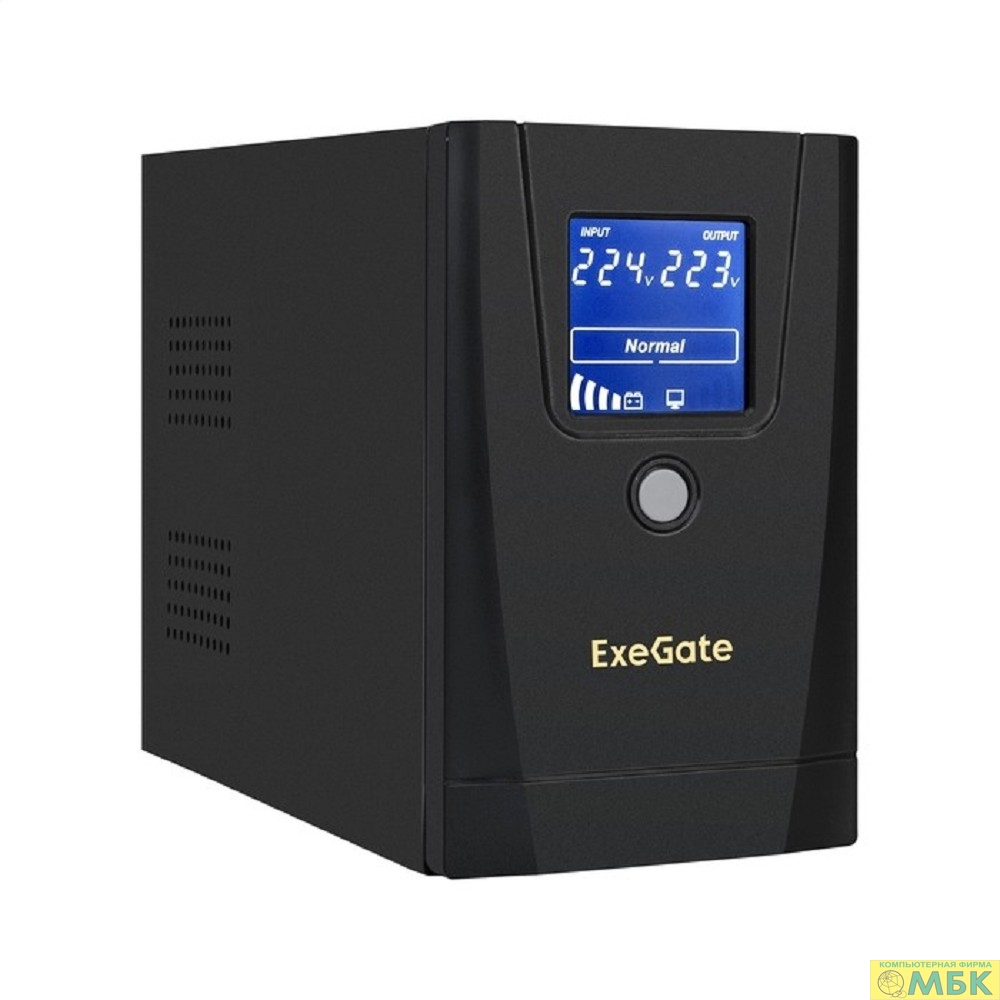 картинка Exegate EX292769RUS ИБП ExeGate Power Smart ULB-650.LCD.AVR.1SH.2C13 <650VA/360W, LCD, AVR,1*Schuko+2*C13, металлический корпус, Black> от магазина МБК