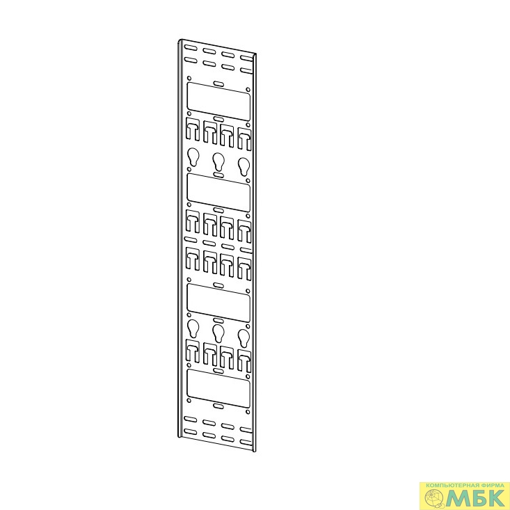 картинка ЦМО Вертикальный кабельный органайзер в шкаф, ширина 150 мм 20U, цвет черный (ВКО-М-20.150-9005) от магазина МБК