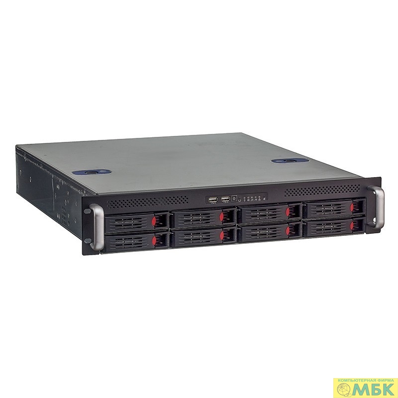 картинка Exegate EX281232RUS Серверный корпус ExeGate Pro 2U550-HS08 <RM 19",  высота 2U, глубина 550, без БП, 8xHotSwap, USB> от магазина МБК