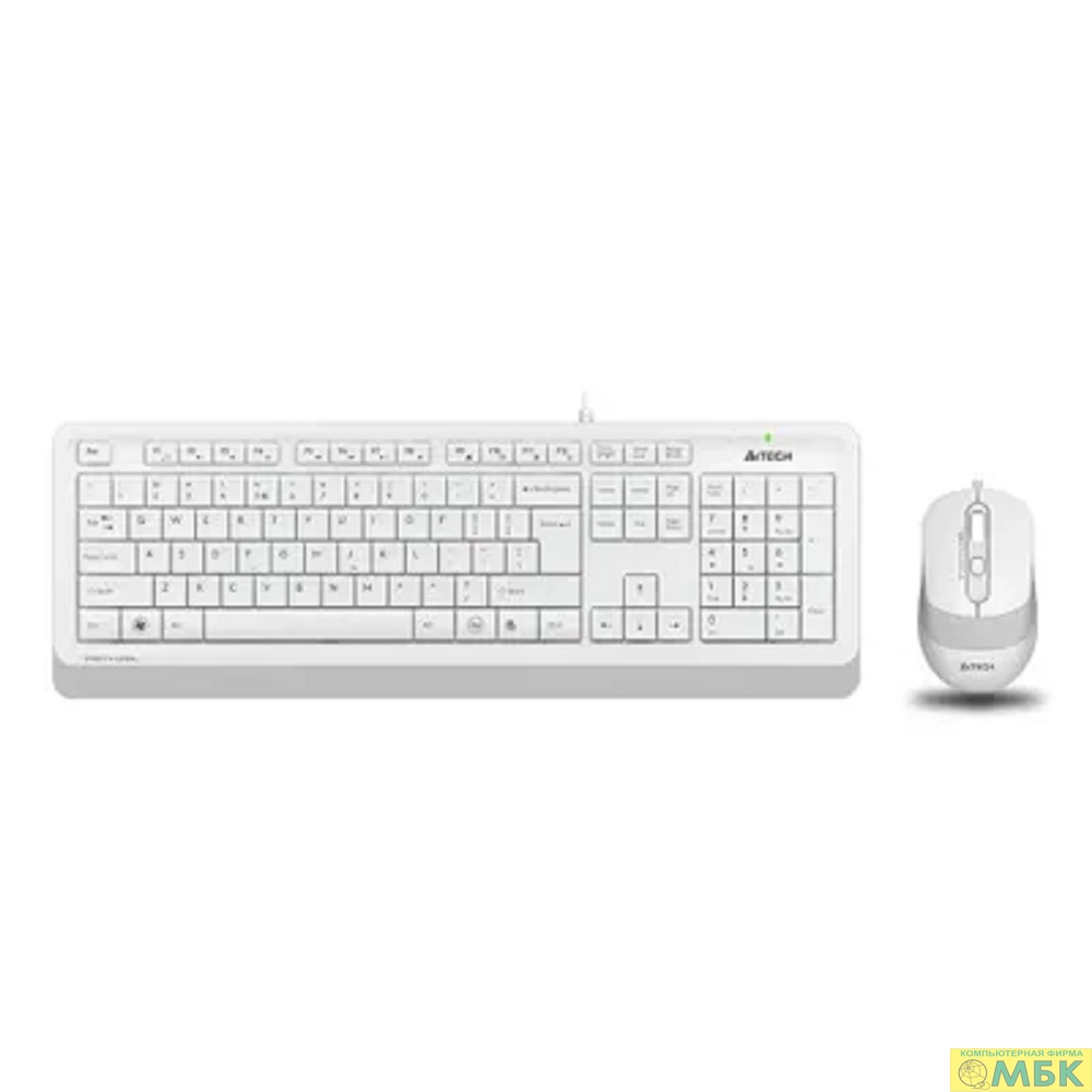 картинка Клавиатура + мышь A4Tech Fstyler F1010 клав:белый/серый мышь:белый/серый USB Multimedia [1147556] от магазина МБК