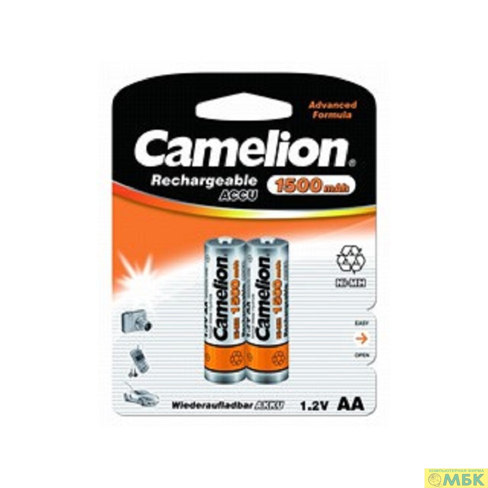 картинка Camelion   AA-1500mAh Ni-Mh BL-2 (NH-AA1500BP2, аккумулятор,1.2В)  (2 шт. в уп-ке) от магазина МБК