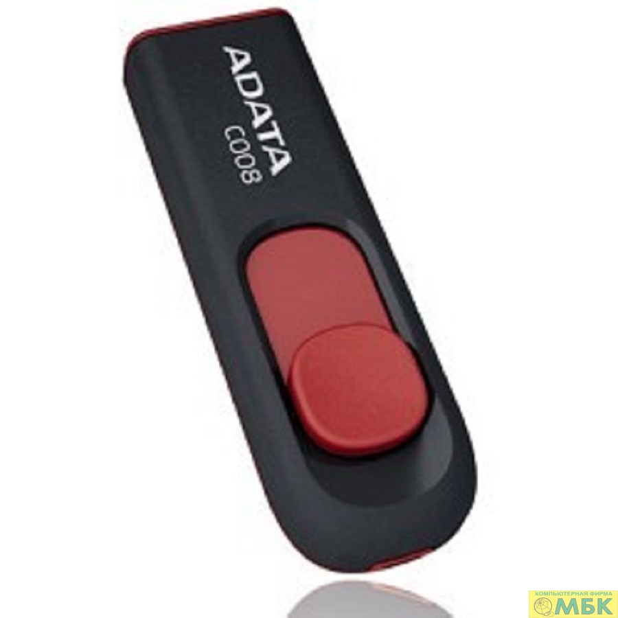 картинка A-DATA Flash Drive 16Gb С008 AC008-16G-RKD {USB2.0, Black-Red} от магазина МБК