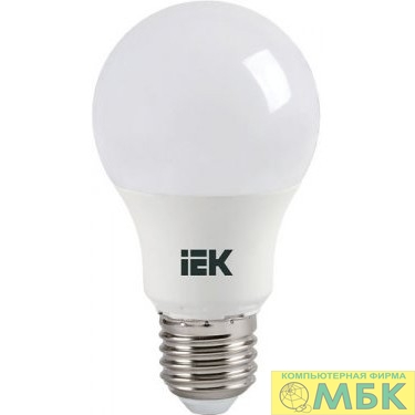 картинка Iek LLE-A60-7-230-30-E27 Лампа светодиодная ECO A60 шар 7Вт 230В 3000К E27 IEK от магазина МБК