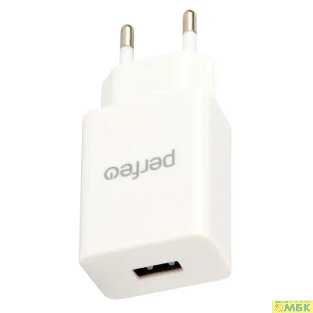 картинка PERFEO Сетевое зарядное устройство с разъемом USB, 2А, белый (I4666) от магазина МБК