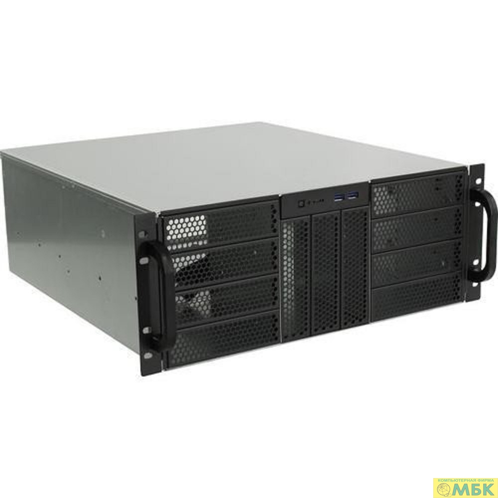 картинка Procase RE411-D2H15-C-48 Корпус 4U server case,2x5.25+15HDD,черный,без блока питания,глубина 480мм,MB CEB 12"x10,5" от магазина МБК