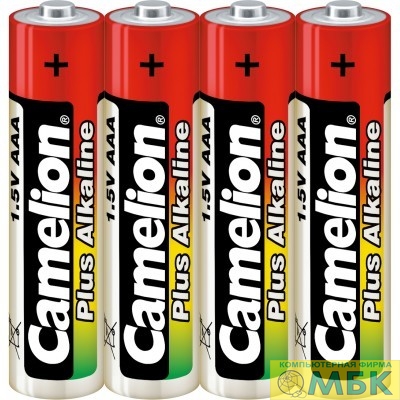 картинка Camelion  LR03  Plus Alkaline SP-4 (LR03-SP4, батарейка,1.5В) от магазина МБК