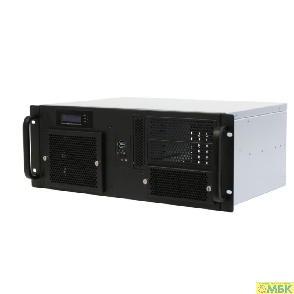 картинка Procase GM430-B-0 Корпус 4U Rack server case, черный, панель управления, без блока питания, глубина 300мм, MB 12"x9.6" от магазина МБК