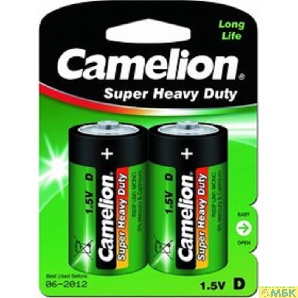картинка Camelion  R20  BL-2 (R20P-BP2G, батарейка,1.5В)  (2 шт. в уп-ке) от магазина МБК