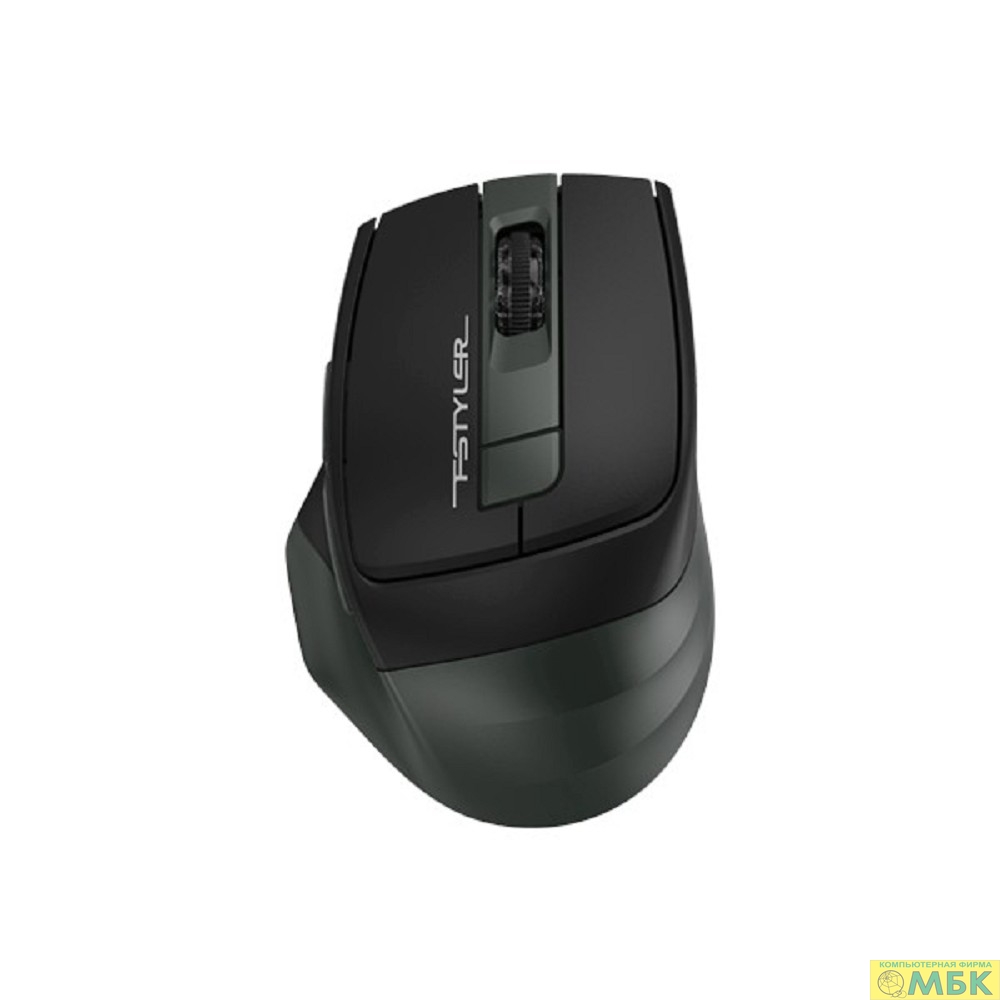 картинка Мышь A4 Fstyler FB35 зеленый/черный оптическая (2000dpi) беспроводная BT/Radio USB (6but) {1379899} от магазина МБК