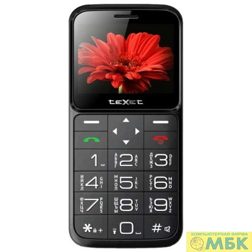 картинка TEXET TM-B226 Мобильный телефон цвет черный-красный от магазина МБК