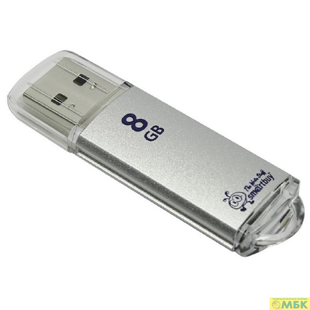 картинка Smartbuy USB Drive 8Gb V-Cut series Silver SB8GBVC-S от магазина МБК