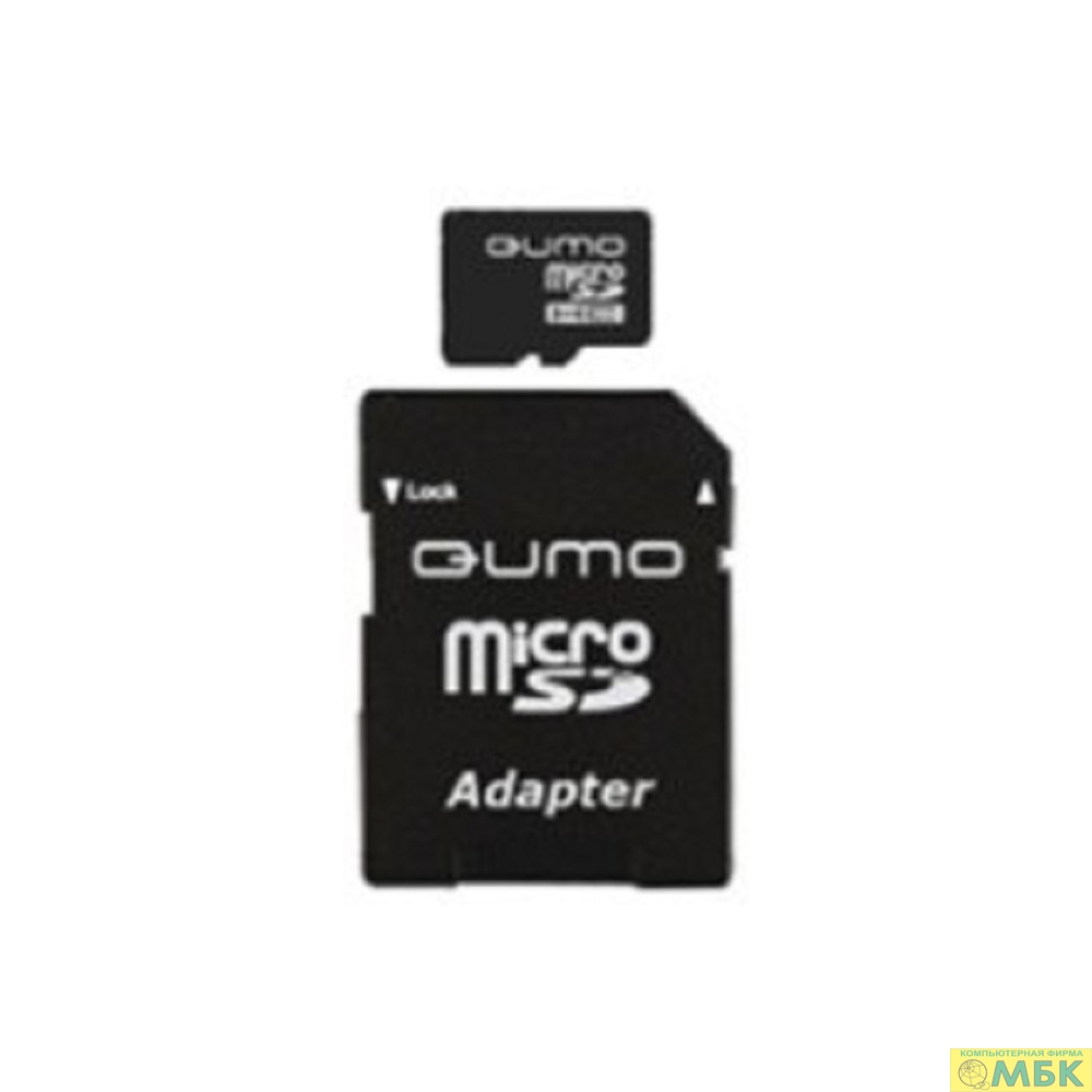 картинка Micro SecureDigital 8Gb QUMO QM8GMICSDHC10U1 {MicroSDHC Class 10, SD adapter, UHS-I} от магазина МБК