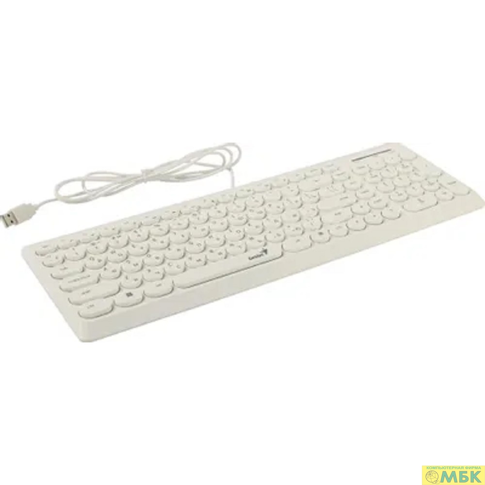 картинка Клавиатура проводная Genius SlimStar Q200 white USB (31310020412) от магазина МБК