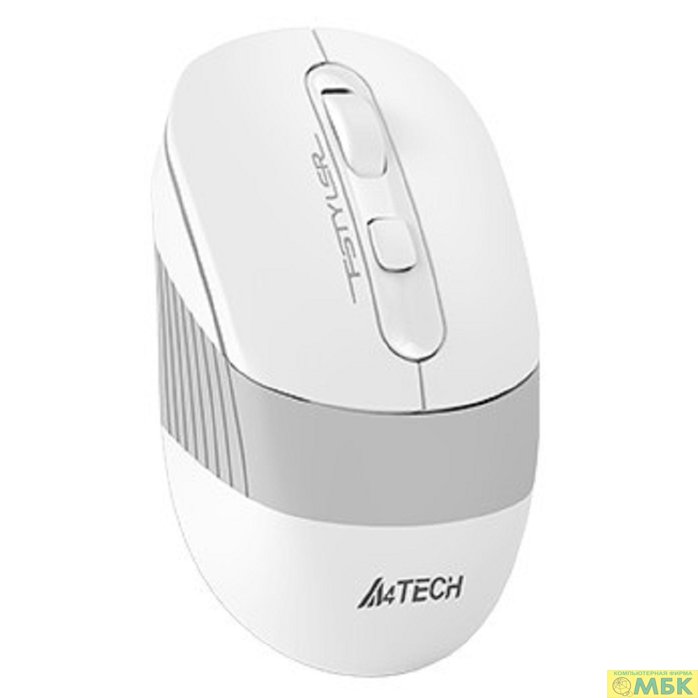 картинка Мышь A4Tech Fstyler FB10C белый/серый оптическая (2400dpi) беспроводная BT/Radio USB (4but) [1583792] от магазина МБК