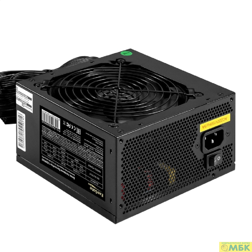 картинка Exegate EX298376RUS Серверный БП 1000W ExeGate ServerPRO-1000PAS (ATX, APFC, КПД 82% (80 PLUS), 12cm fan, 24pin, 2x(4+4)pin, 6xPCI-E, 8xSATA, 4xIDE, Cable Management, black) от магазина МБК