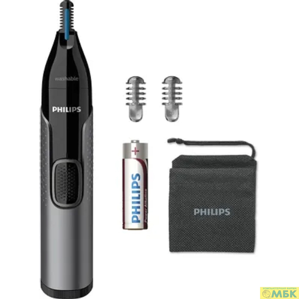 картинка PHILIPS NT3650/16  Триммер ,2насадки, черный/серый от магазина МБК