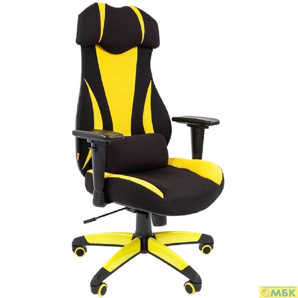 картинка Офисное кресло Chairman   game 14 Россия ткань черн./желт. [7022221] от магазина МБК