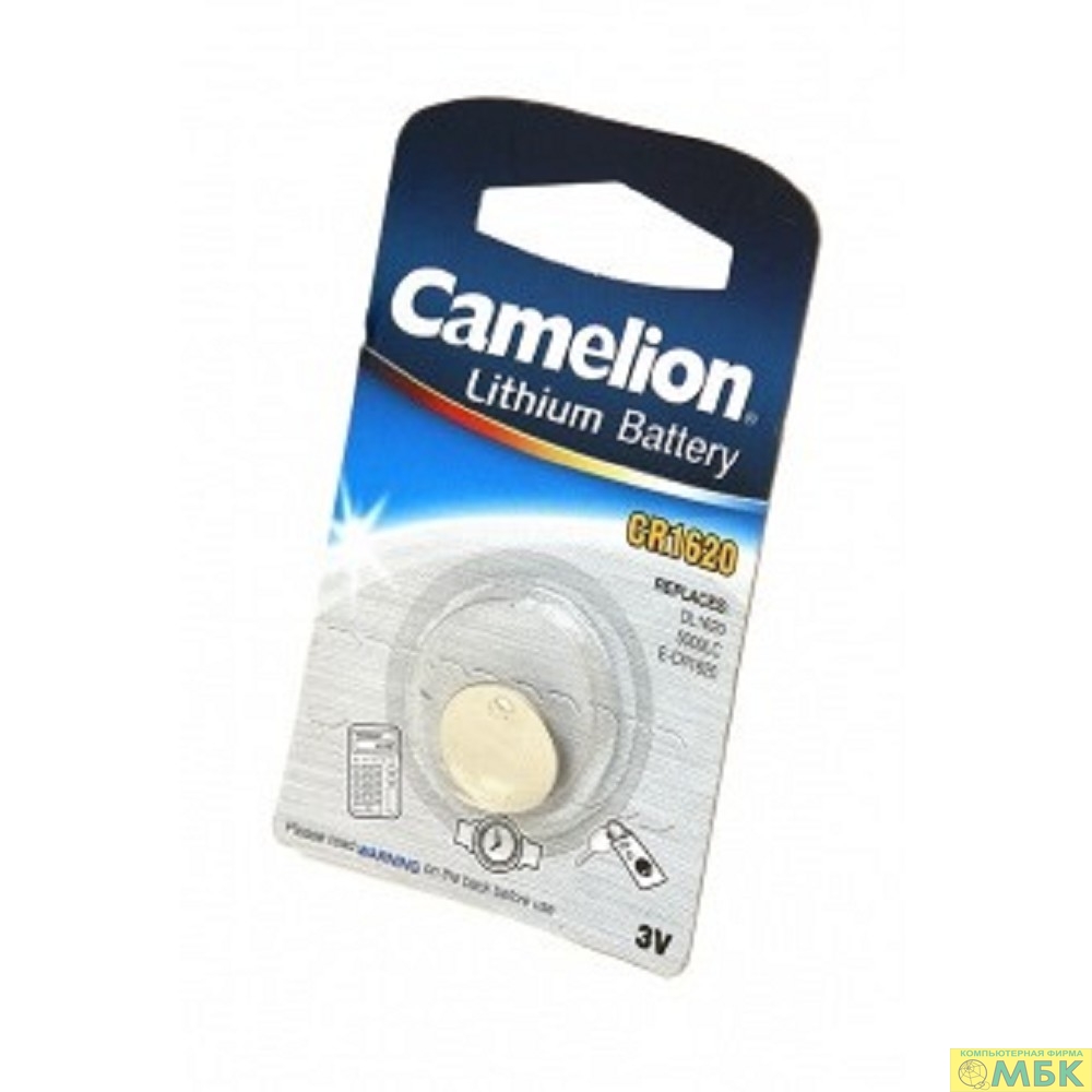 картинка Camelion CR1620 BL-1 (CR1620-BP1, батарейка литиевая,3V) (1 шт. в уп-ке)  от магазина МБК