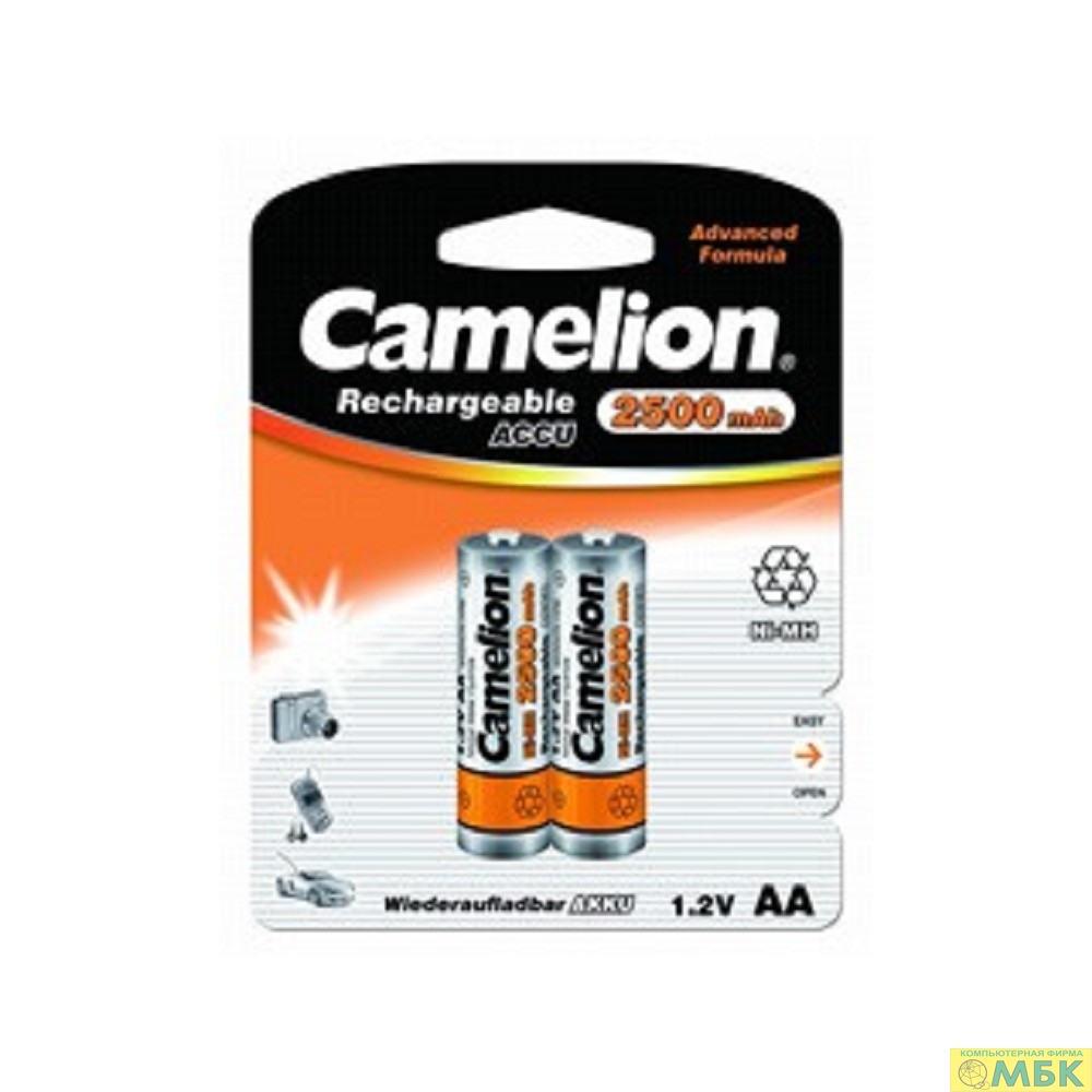 картинка Camelion  AA-2500mAh Ni-Mh BL-2 (NH-AA2500BP2, аккумулятор,1.2В)  (2 шт. в уп-ке) от магазина МБК