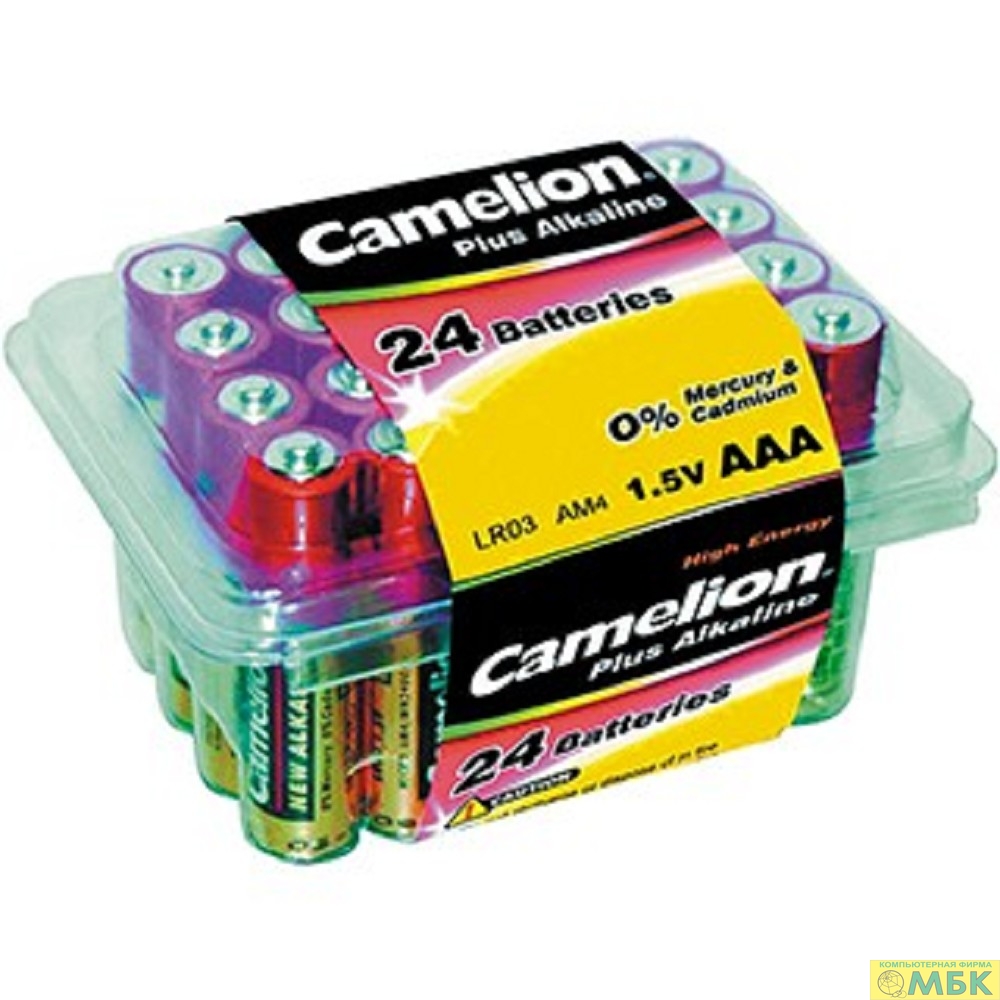 картинка Camelion  LR03 Plus Alkaline PB-24 (LR03-PB24, батарейка,1.5В) (24 шт. в уп-ке) от магазина МБК