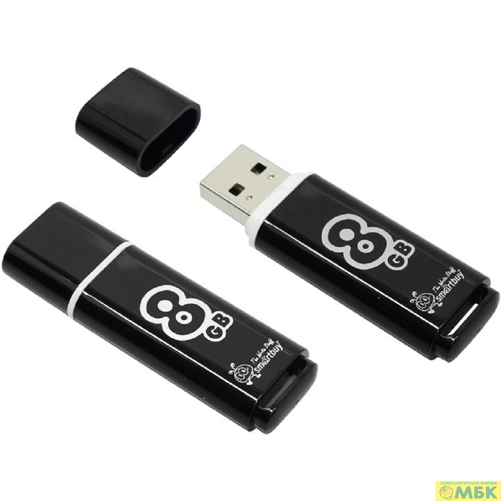 картинка Smartbuy USB Drive 8Gb Glossy series Black SB8GBGS-K от магазина МБК
