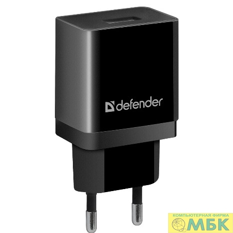 картинка Defender Сетевой адаптер 1xUSB, 5V/2.1А, пакет, черный (EPA-10) (83572)		 от магазина МБК