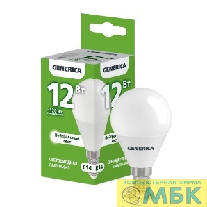 картинка IEK LL-G45-12-230-40-E14-G Лампа LED G45 шар 12Вт 230В 4000К E14 GENERICA от магазина МБК