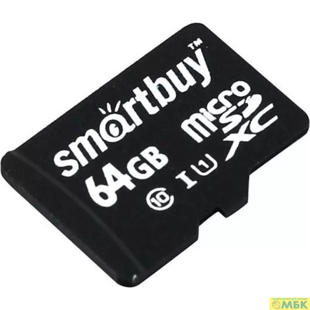 картинка Micro SecureDigital 64Gb Smartbuy 64GB Class 10 UHS-1 (без адаптера) (SB64GBSDCL10-00) от магазина МБК
