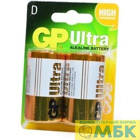 картинка GP Ultra Alkaline (GP 13AU-CR2 )13AU LR20,  2 шт D (2 шт. в уп-ке) от магазина МБК