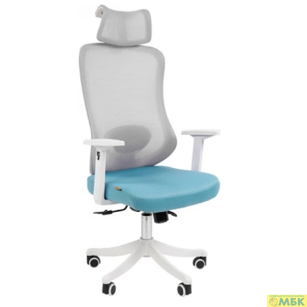 картинка Офисное кресло Chairman CH563 белый пластик, бирюзовый (7146050) от магазина МБК