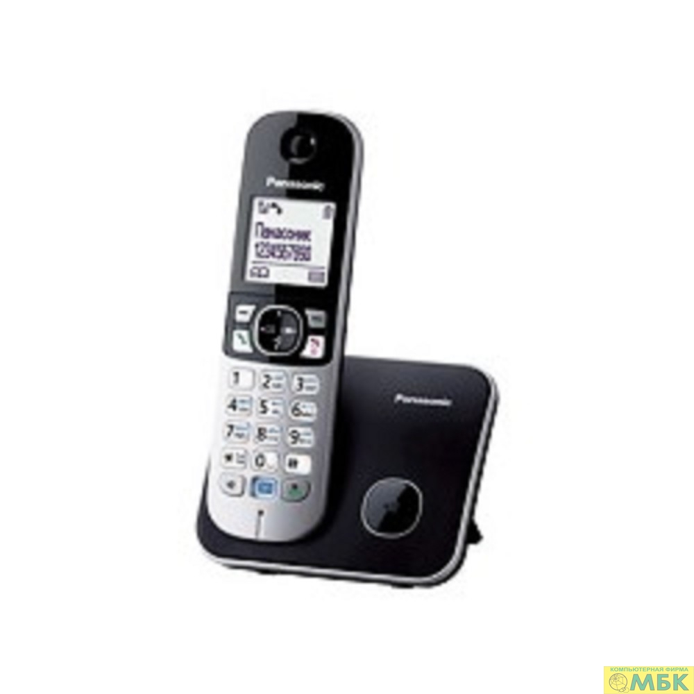 картинка Panasonic KX-TG6811RUB  (черный) {Беспроводной DECT,40 мелодий,телефонный справочник 120 зап.} от магазина МБК