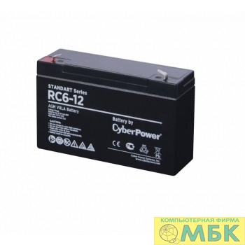 картинка CyberPower Аккумуляторная батарея RC 6-12 6V/12Ah от магазина МБК