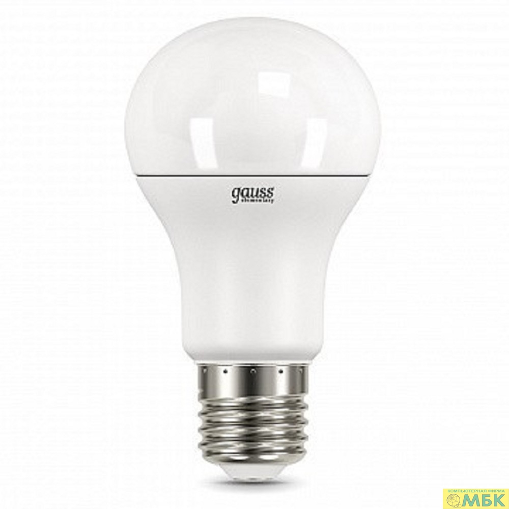 картинка GAUSS 23225 Светодиодная лампа LED Elementary A60 15W E27 1450lm 4100K 1/10/50 0 от магазина МБК