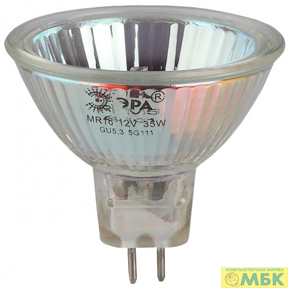 картинка ЭРА C0027363 Лампа галогенная GU5.3-JCDR (MR16) -35W-230V-Cl [JCDR-35-230-GU5.3] от магазина МБК
